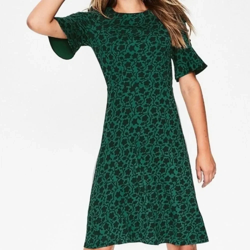 Boden Alexis Jersey Dress Suze 10 Long Tall‎ Enchanted Vines